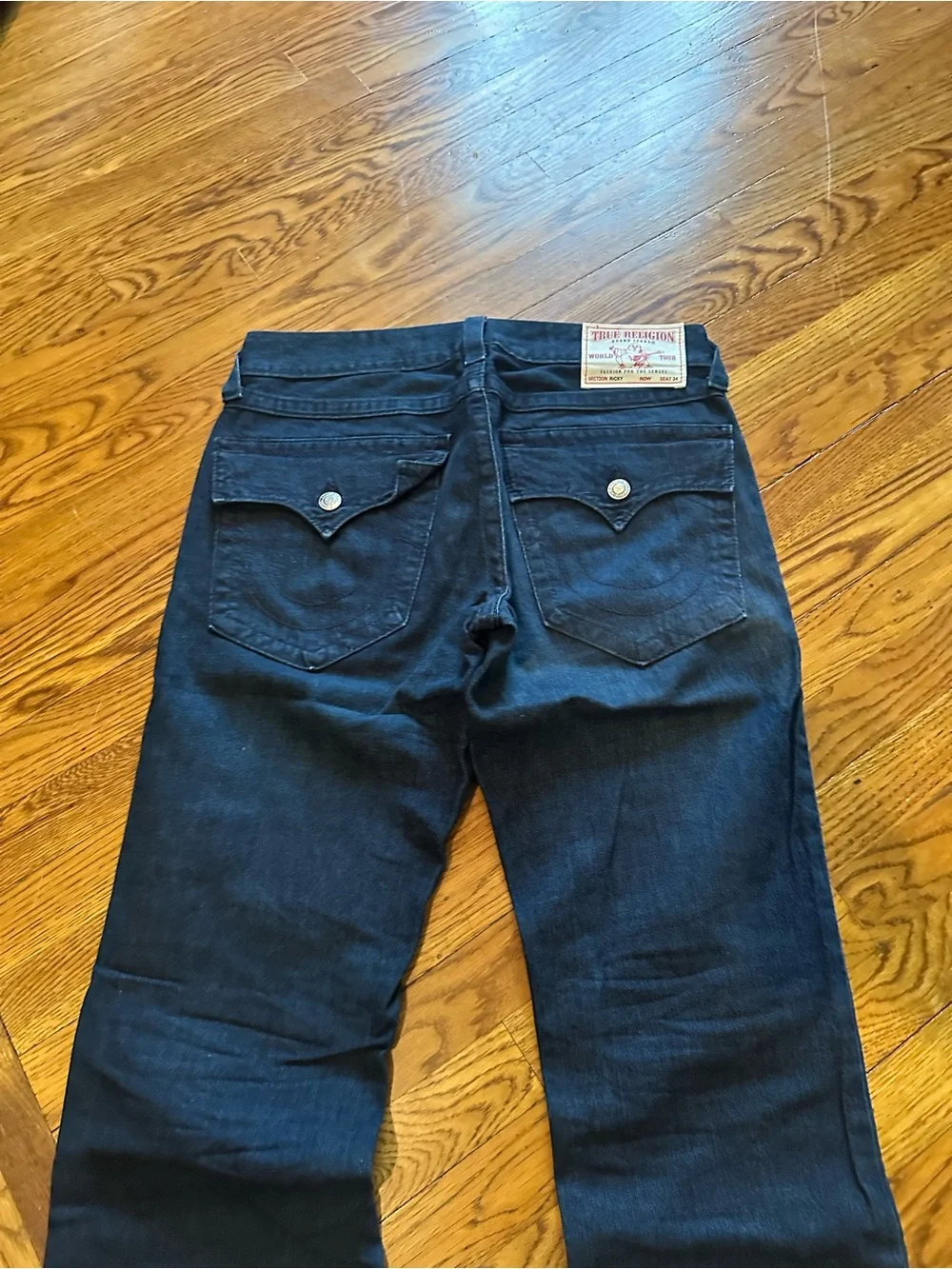 True Religion Men's Dark Blue Straight Fit Jeans Size 33
